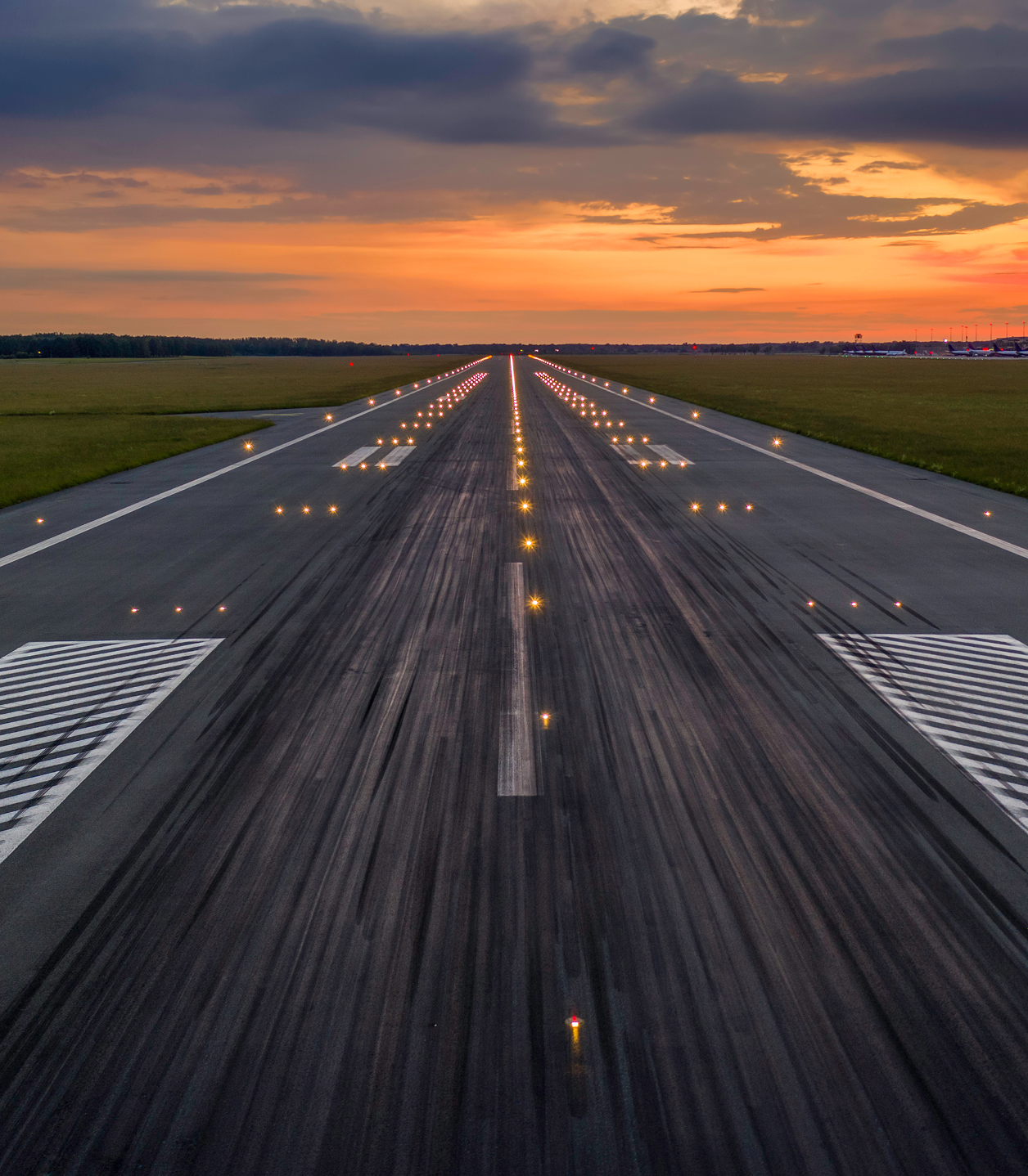 Image if a runway at sunrise