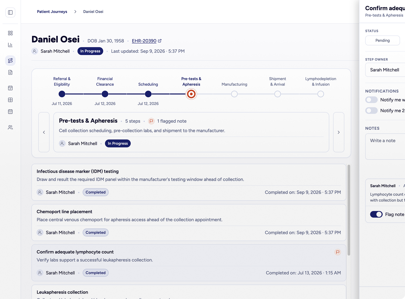 Screenshot of the Glidepath user dashboard.